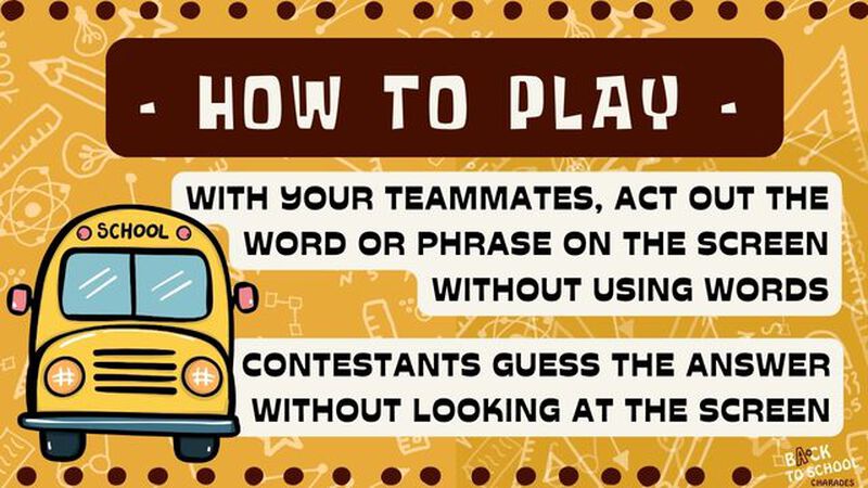 Back to School Charades 2